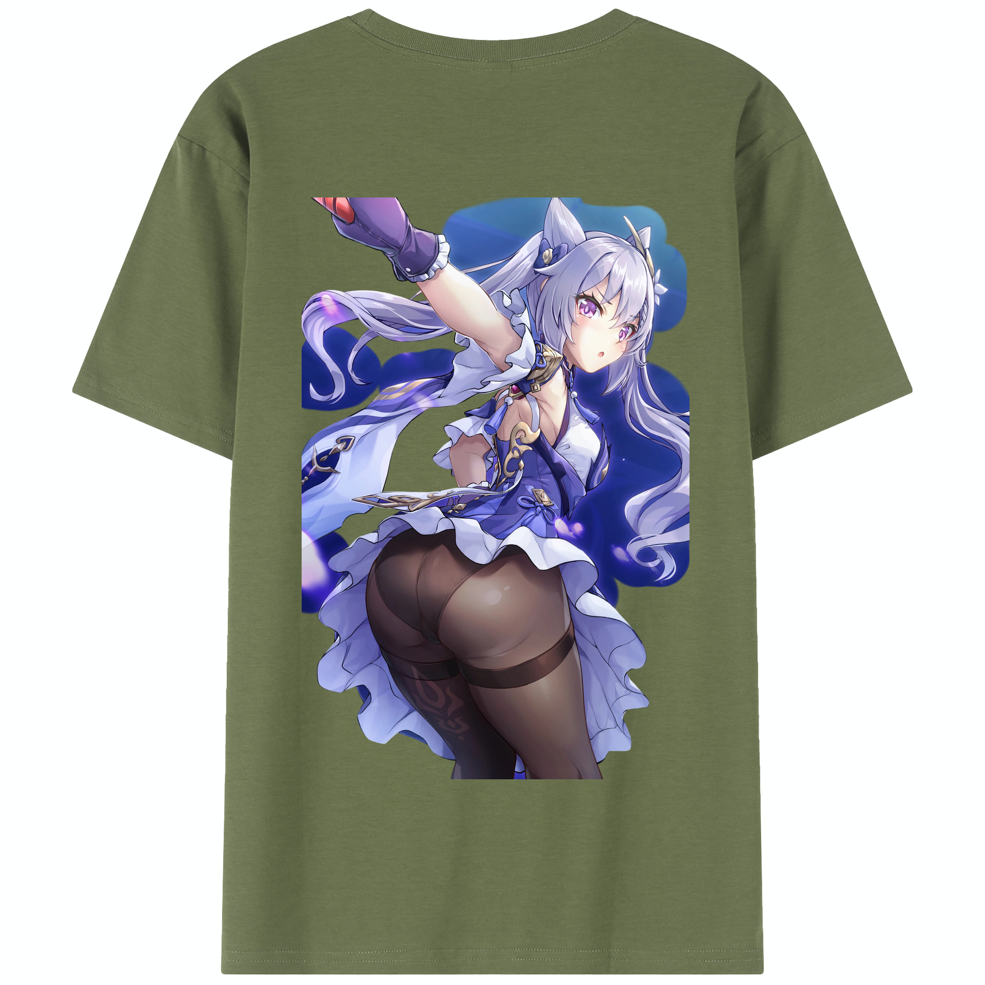 げんし神 刻晴 こくせい genshin Kokusei 綿100％半袖Tシャツ（背面プリント）